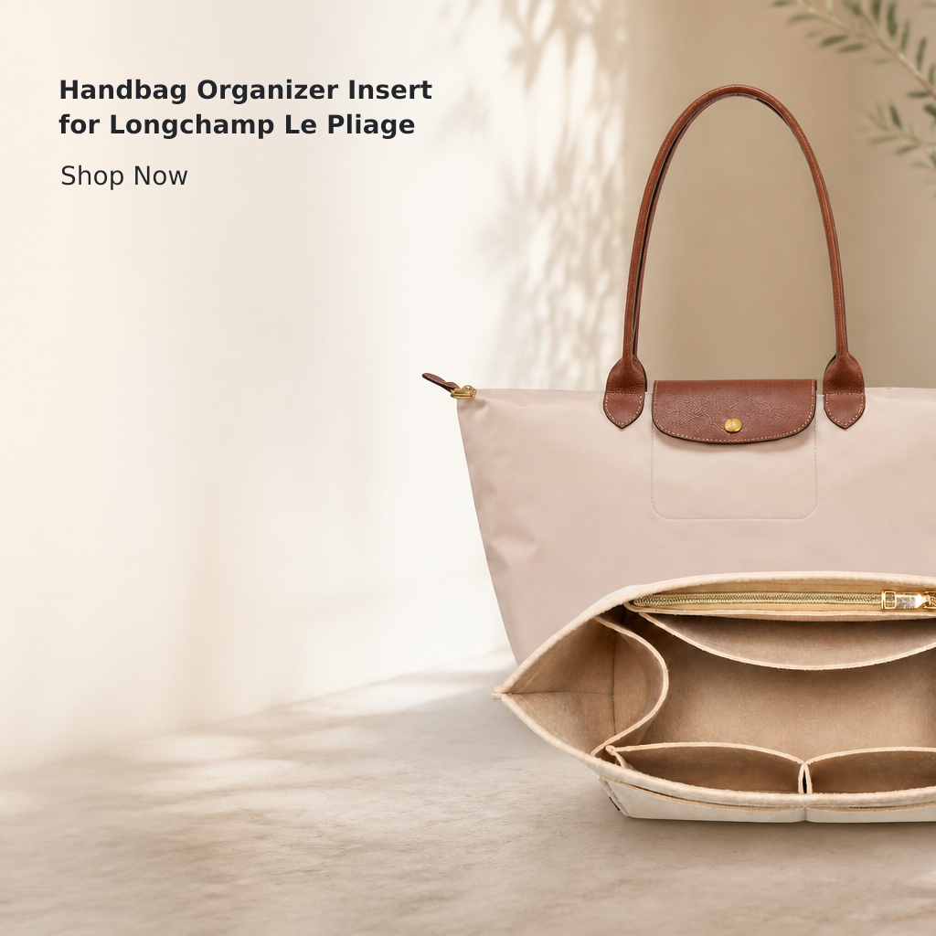 Felt Handbag Organizer Insert for Longchamp Le Pliage