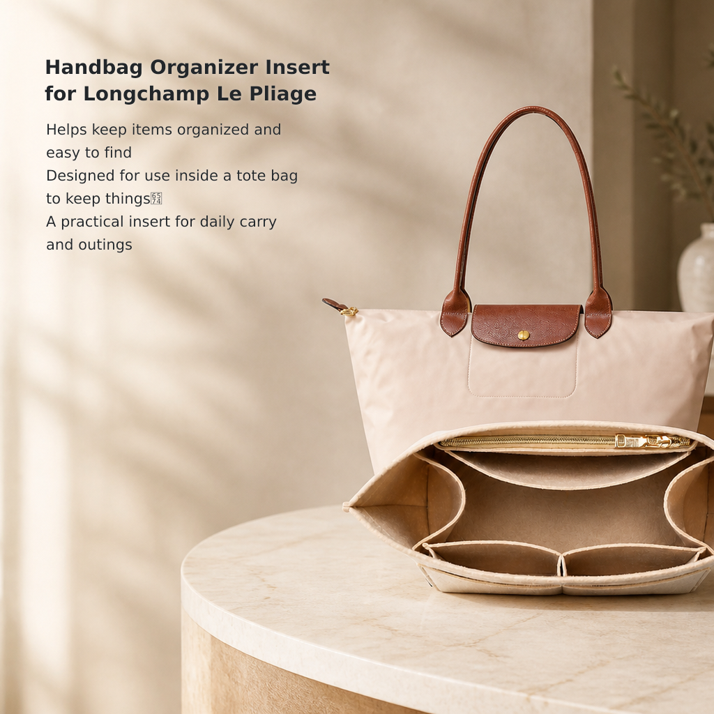 Felt Handbag Organizer Insert for Longchamp Le Pliage