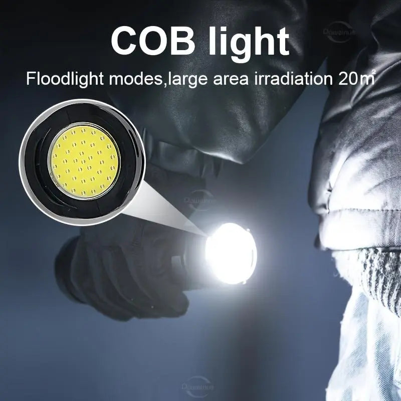 2-in-1 Rechargeable LED Flashlight & Power Bank
