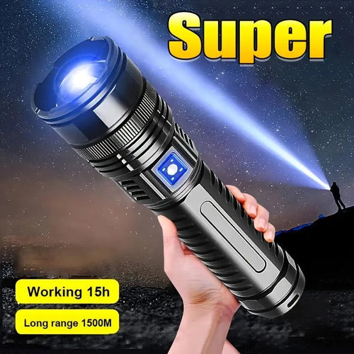 2-in-1 Rechargeable LED Flashlight & Power Bank
