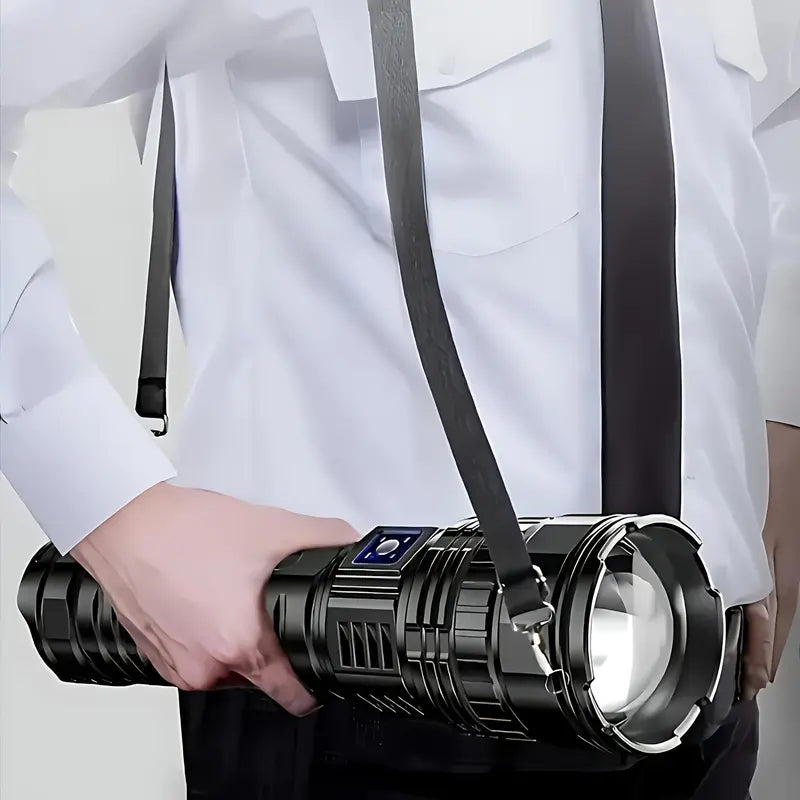 2-in-1 Rechargeable LED Flashlight & Power Bank